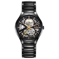 RADO TRUE ROUND AUTOMATIC OPEN HEART - BLACK