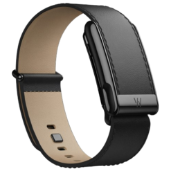 WHOOP LIFE MG -LEATHERLUXE MG STRAIGHT BLACK/CREAM WITH BLACK TITANIUM